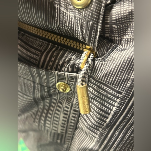 Lole Women's Gray Plaid Ski Jacket with Fur Hood - Picture 4 of 12